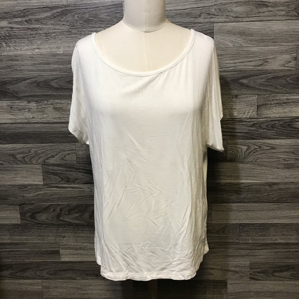 Tea Rose White Open Back Top